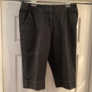 Ann Taylor Loft Julie Size 10 Cropped Dark Denim Jeans